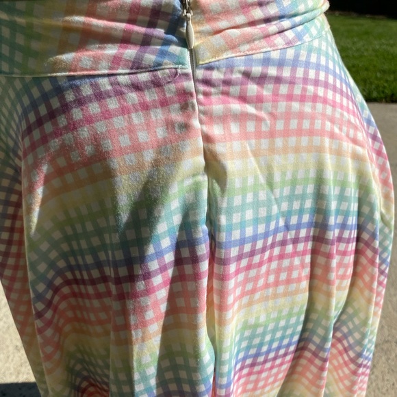 Voodoo Vixen Pastel Gingham Sleeveless Top/Skirt Set - Picture 10 of 10